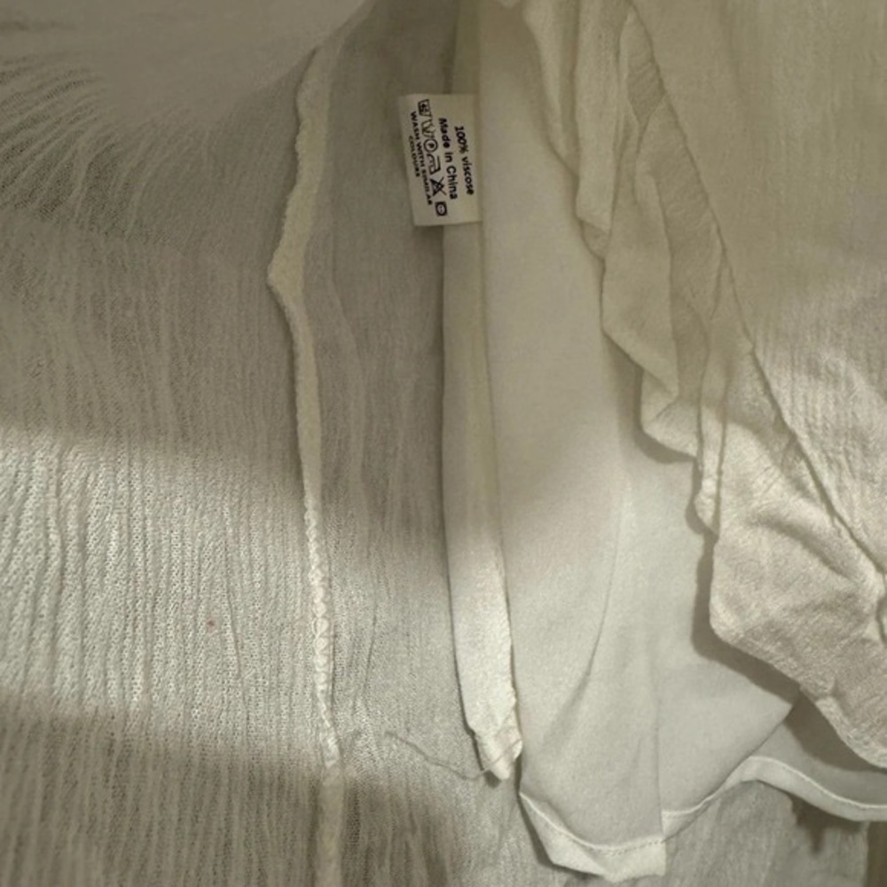 Yoins your inspiration white sun dress wedding lined zipper ruffles strappyUSXL - Picture 2 of 7